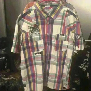 Parish Nation short sleeve button down shirt men’s XXL. In EUC